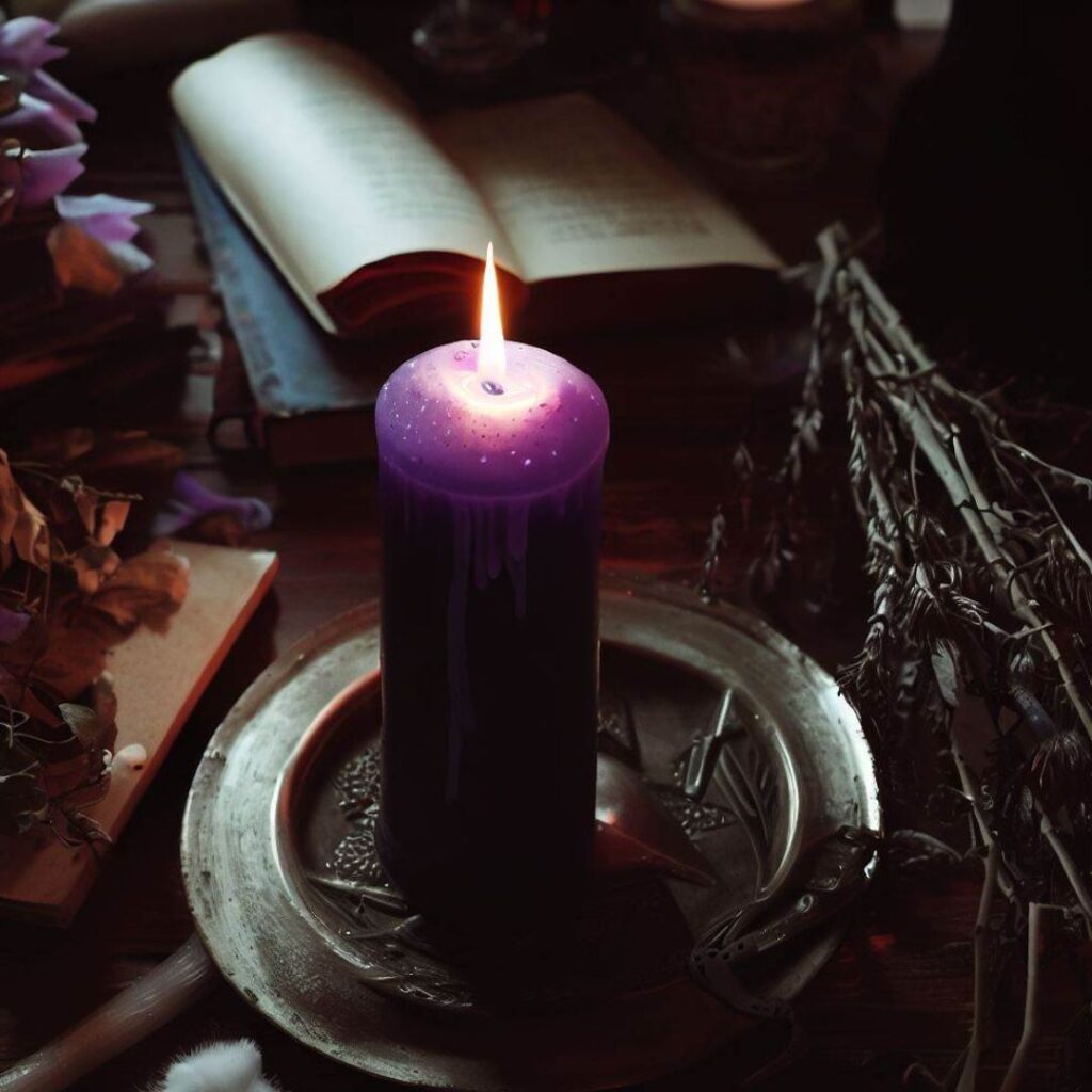 divinazione con le candele viola