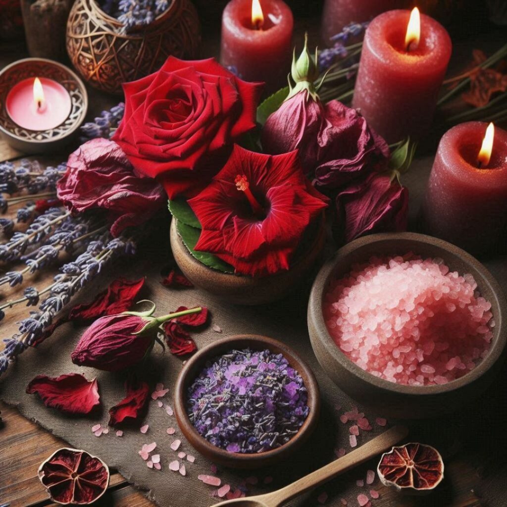 sale rosa dei fiori attira amore ingrediente
