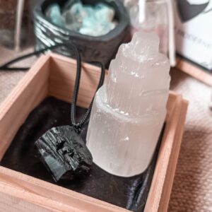 box scudo energetico selenite tormalina